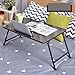 Produktbild SUPPORT Faltender Laptop-Schreibtisch-Tabellen-Stand, Computer-Laptop-Stand, Faltbares Frühstücks-Fach, Notizbuch-Laptop-Schreibtisch, Fauler Tabellen-Bett-Schreibtisch, Kohlenstoffstahl-Rahmen, Bewegliches Falten (40 * 60 * 30cm) ( Farbe : Black walnut-Card slot )