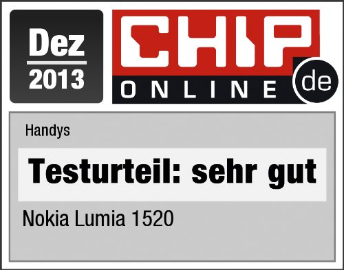 Nokia Lumia 1520 Smartphone (6 Zoll (15,2 cm) Touch-Display, 32 GB Speicher, Windows 8) schwarz