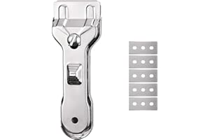 Minismus Feldschaber - Reinigungsschaber Kochfeldschaber mit 5 Ersatzklingen - Küche Glaskeramik Schaber Glasschaber - Küchenschaber - Kratzer