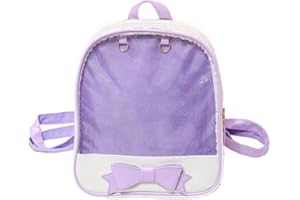 AlwaySky Ita Torba Plecak Dziewczyny Słodkie Cukierki Skórzana Torba Torebka Torba Szkolna Letnia Torba Plażowa Torebka Z Kokardką Przezroczyste Okna do Dekorów DIY