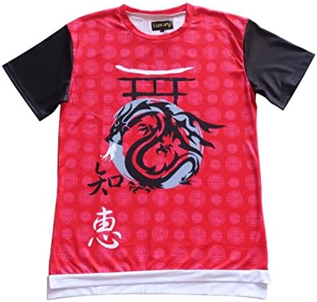 Luxury Explicit Trendy Red T-Shirt with Chinese Wisdom Dragon Design | Unisex | Custom and Classy | Anime Tee | Tops | Unique Designs Not Found Anywhere but at (Small)