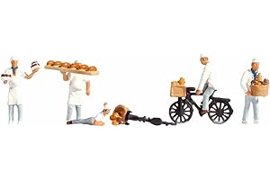 Noch - 15053 - Modélisme Ferroviaire - Boulangers - 5 Figurines + Accessoires
