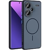 Aksesuarcim Xiaomi Redmi Note 13 Pro Plus 5G ile Uyumlu Kılıf Silikon Kamera Lens Korumalı M-Safe Şarj &Ouml;zellikli Mat Renkli K