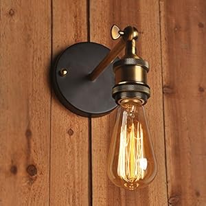 Cozyle Vintage Cobre Industrial lámpara de pared de metal - Decohogaria