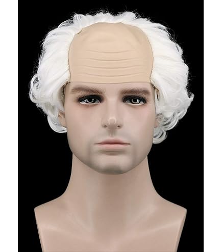 GLGHMH 7 stuks oude man kostuum accessoires, opa kostuum set inclusief pruik grijze snor wenkbrauw opblaasbare stok bril, grootvader carnaval voor Halloween cosplay retro jaren 80 feest