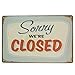 Produktbild IPEKOO Door sign Come In We Are Open Retro Tin Sign - 12"x 8" Tin Sign Blechschild Retro Dekoration Wandschild Metallschild ( Close(A) )