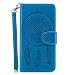Produktbild LMAZWUFULM Hülle für Samsung Galaxy J7 (2017) DUOS/SM-J730 (5,48 Zoll) PU Leder Magnet Brieftasche Lederhülle Prägung Windspiele Muster Stent-Funktion Ledertasche Flip Cover für Galaxy J7 Blau