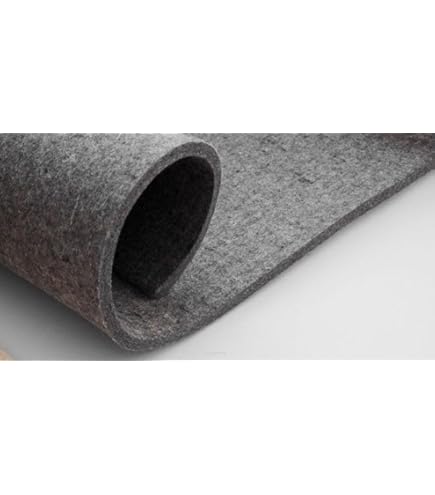 Materiale Fonoassorbente Feltro Spesso Grigio 10mm 160x50cm - Tessuto Poliestere Per Isolamento E Fai-da-te, Bertoni Feltro Grigio 1200 G/m²
