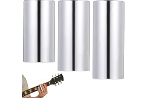 SGERUFZ 3 pcs Edelstahl Gitarre Slide Bottleneck Slide für E-Gitarre, Gitarre, Bass, Ukulele oder andere Saiteninstrumente Instrument Zubehör für Gitarre Bass, für Anfänger und Profis