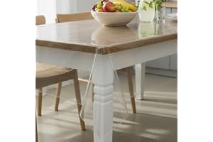 STITCHNEST PVC Transparent 4 Seater Dining Table Cover Without Lace (40X60 Inch) - Rectangular