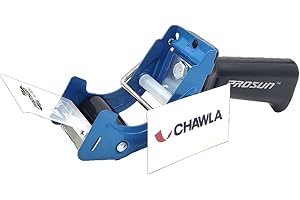 CHAWLA Tape Gun/Dispenser Heavy Duty 2" | Dual 66m / 150m | Premium Pistol Grip Handle Sealing Packaging Boxes and Parcels Robust Industrial Style Packing Tapes Handheld Gun Blue