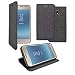 Produktbild Samsung Galaxy J3 2017 Hülle Glitzer Schwarz Design PU Leder Book Flip Case Cover