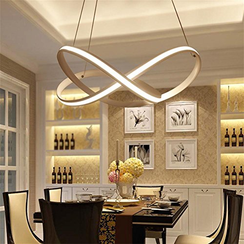 OOFAY LIGHT® Lampadari Lampade a Sospensione Moderne per Soggiorno Sala da Pranzo Cerchio Anelli Corpo in Alluminio Acrilico Illuminazione a LED apparecchi a Sospensione Lampada