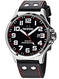 TW Steel Herren-Armbanduhr XL Pilot Analog Quarz Leder TW-411