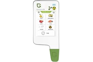 Greentest 6-in-1 Greentest Eco 5 Fisch Geigerzähler Nitrattester Fleisch TDS Wassertester Strahlungsmessgerät Nitrattester Messgerät Geigerzähler Dosimeter Nitratmessgerät Weiß
