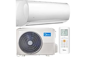 TRAEDIL Condizionatore climatizzatore monosplit fisso 12000 btu classe di efficienza energetica A+++ con telecomando Gas R32 MIDEA
