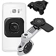Quad Lock Motorcycle Handlebar Phone Mount PRO Chrome Kit with Vibration Dampener and MAG Universal Adaptor