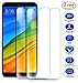 Price comparison product image [2 Pack] Xiaomi Redmi Note 5 Screen Protector, Vicstar 9H Hardness Premium Tempered Shatterproof Glass Screen Protector Film With Easy Bubble-Free Installation For Xiaomi Redmi Note 5