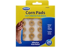 2FIT YOUR FITNESS PARTNER 2fit Your Firtness Partner Corn Pads Soft Protector Rings 24 Pads Foam Callus Cushions Waterproof Corn Cushion, Adhesive Corn Protectors for Corn Remove, Relief Callus and Feet Sore