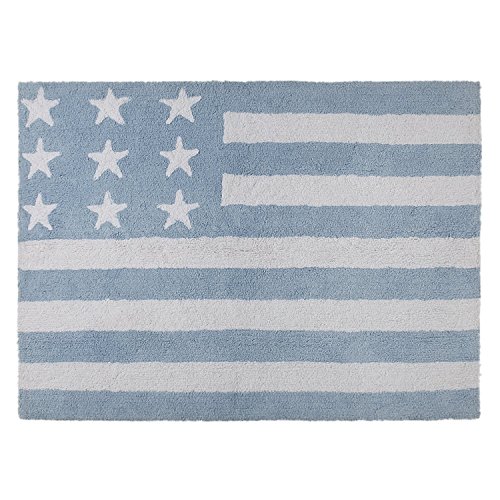 Lorena Canals Washable Rug (Flag American/Baby Blue)