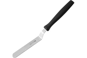 FMprofessional Spatola professionale da cucina per Glassa, materiale resistente in Acciaio inossidabile, con impugnatura ergonomica, dimensioni 22.5x11.5x1.6 cm