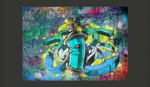 FOTOTAPETE 300×210 cm – VLIES TAPETE PREMIUM – PROFI QUALITÄT – Top moderne Wanddeko – Riesen Wandbild – Top Design Tapete – Neue exklusive Edition mit noch besser Druckauflösung – Deutsches Premium Vlies – Graffiti 10110905-2 - 2