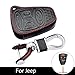 Produktbild WHXHN 4 Knöpfe Leder Autoschlüssel Fall Remote Fob Cover Bag  Für Jeep Commander Cherokee