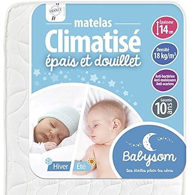 Babysom Matelas Climatisé 70 x 140 x 14 cm