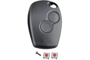 LINGXIYA Car Key Fob Case Replacement Fits for Renault Clio Kangoo Megane Laguna Modus Dacia Twingo,2 Buttons Auto Remote Key Cover(No Blade)