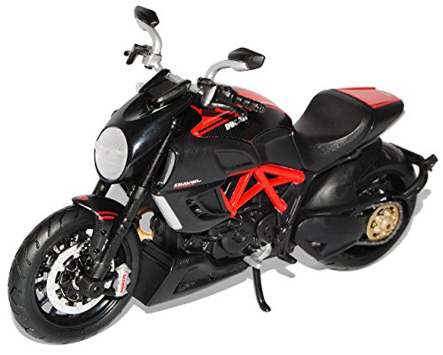 Ducati Diavel Carbon Schwarz 1/12 Maisto Modell Motorrad mit oder ohne individiuellem Wunschkennzeichen