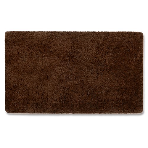 Badematte aus weichem & kuscheligem Hochflor | Öko-Tex zertifiziert | braun | 50x80cm - 2