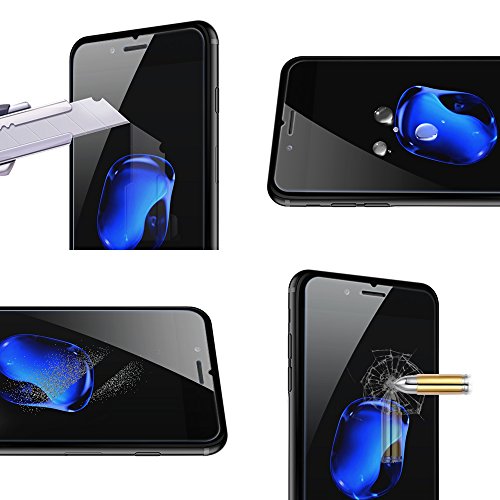 EasyAcc iPhone 7 Plus Panzerglasfolie for Klar Anti-Kratz Screen Protector Displayschutz Displayfolie – 9H Hardness aus gehärtetem Glas(bewusst kleiner als das Display, da dieses gewölbt ist) - 4