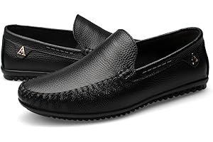 SUCCTTSSFUL Mocassini Uomo Pelle Eleganti Slip-on Scarpe da Guida Scarpe da Barca Classic Loafers Estivi Moda Pelle Pantofole Leggere Traspiranti