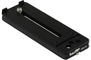 Haoge LQR-115 Pied d'objectif universel à dégagement rapide pour Canon Nikon Olympus Fujifilm Tokina Tamron Sigma Pentax Sony Tele Téléobjectif Compatible avec Arca Swiss Trépied à rotule