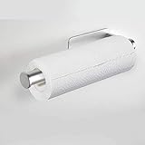 Bogeer Küchenrollenhalter ohne Bohren, Papierrollenhalter,Wandrollenhalter für Küchenkrepp -Aluminium Material,Silber