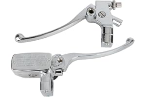 Mabutingti Lewy prawy główny cylinder hamulcowy dźwignia sprzęgła do Honda VT600 VT750 VT1100 VT1300 VTX1300 VF750 ręczna pompa hamulcowa (chrom)