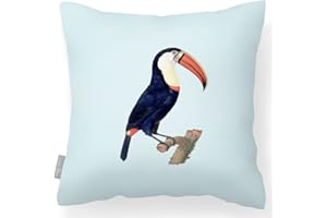 Izabela Peters Outdoor Cushions Waterproof, 43 cm, Filled Outdoor Cushion, Toucan - Duck Egg Blue, Garden Furniture Cushions, Outdoor Seat Cushions, Garden Chair Cushions