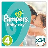 Pampers Baby-Dry Größe 4, 8-16 kg, 34 Stück
