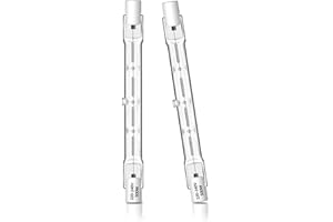 CALDARAX Bombilla Halógena R7s 118MM 500W Regulable, 230V Bombilla Halógena Lineal, 11000LM 2700K Blanco Cálido, Bombilla J118 R7s Halógena para Iluminación de Paisaje, Seguridad, Lámpara de Pie, Paquete de 2