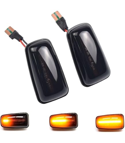 Hacreyatu Clignotants LED Dynamiques Fumés Pour Peugeot 306 106 406 Citroën Berlingo - Paire Gauche Droite
