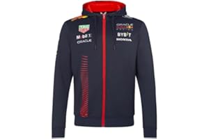 Red Bull Oracle Racing Official Teamline Zip Sudadera con Capucha, Hombre- Original Merchandise