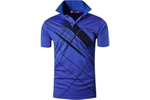 jeansian Men's Short Sleeve Polo T-Shirts Wicking Breathable Running Training Sports Tee Tops LSL195