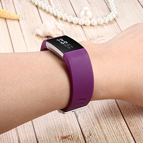 DigiHero Fitbit Charge 2 Ersatz-Armbänder, Metall-Schließe, ohne Tracker - 3