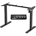 ERGOMAKER Electric Standing Desk Frame, Height Adjustable Standing Desk Legs Sit Stand Desk Frame with Automatic Memory Handset for Home Office(Black)