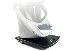STAFECO Gleitbrett für den Thermomix TM5 TM6 Rollbrett Slider müheloses Verschieben & sicherer Stand (Schwarz aus Holz)