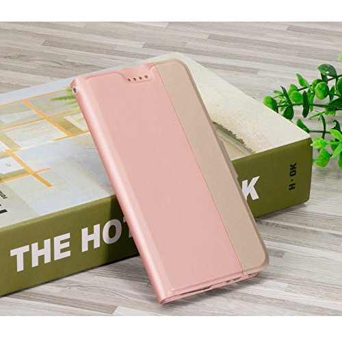 TopACE   High Quality PU Cuero Funda flip Cover Caso para Vodafone Smart N8  Oro Rosa 
