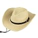 Produktbild Fletion Sonnenschutz Sommer Strohhut Unisex Bowler-Hut Cowboy-Hut Große Krempe Sommerhut Strand Kappe Sandstrand Sonnenhüte