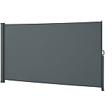 Oskar Seitenmarkise Sichtschutz Sonnenschutz Seitenrollo Markise Anthrazit (180x350cm)