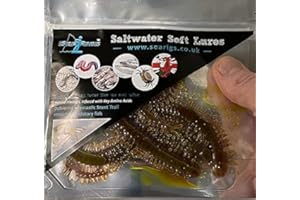 SEARIGS King Ragworm 22cm x3 Infused & Suspended in Natural Ragworm Flavour Life like Artificial Sea fishing lure LRF