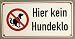 Produktbild Qualitäts - Aluminium Schild Hier kein Hundeklo mit Schrift geprägtes Aluschild 0,6 mm Alu